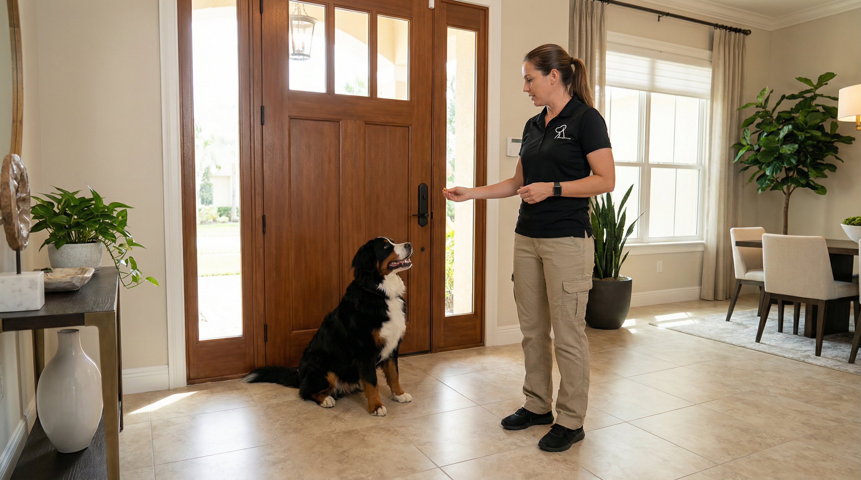 Private in-home dog training session in Cooper City