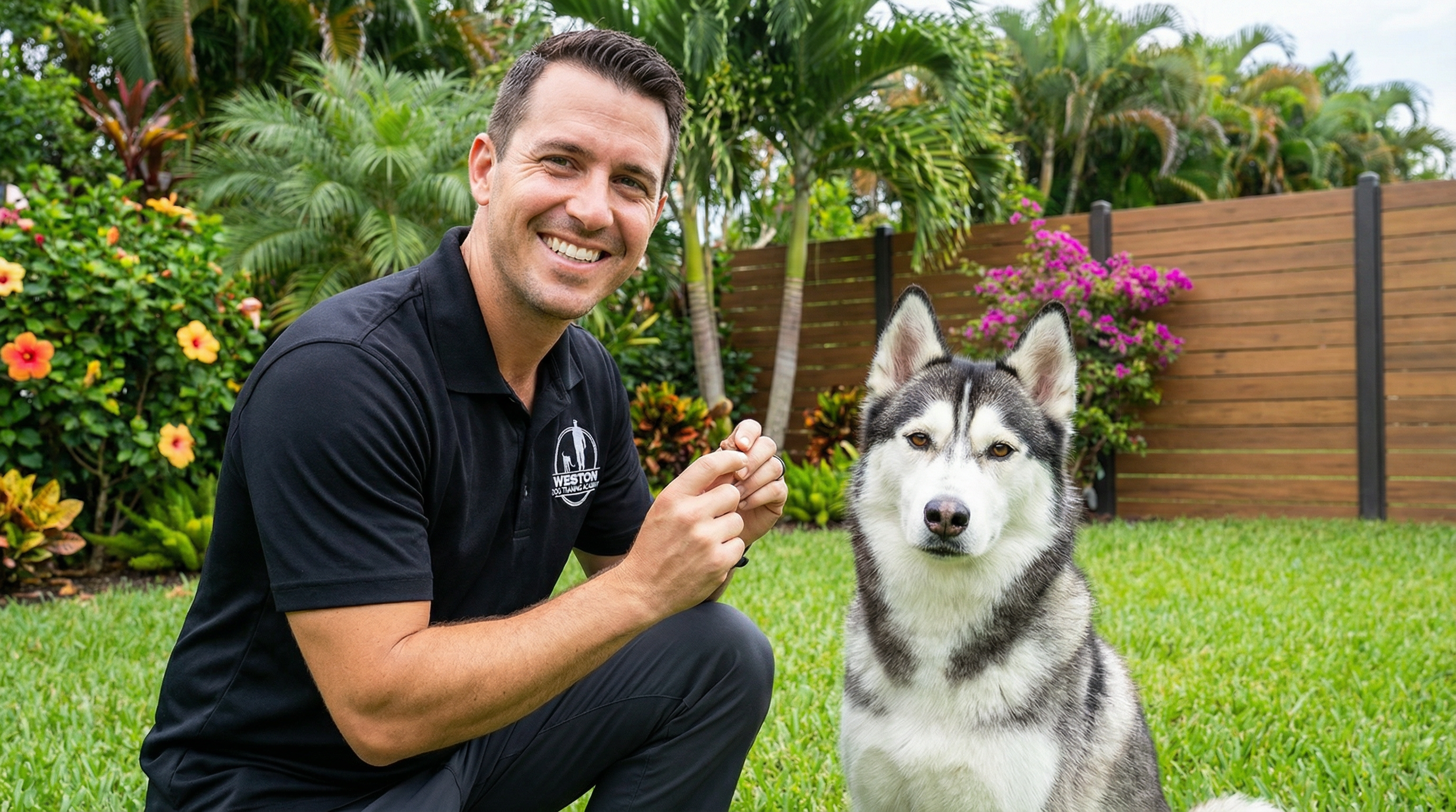 Happy dog training in Coral Springs