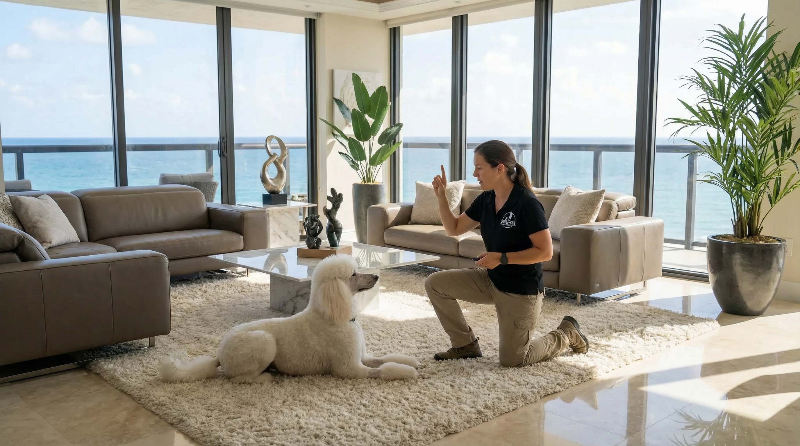 Private in-home dog training session in Hillsboro Beach