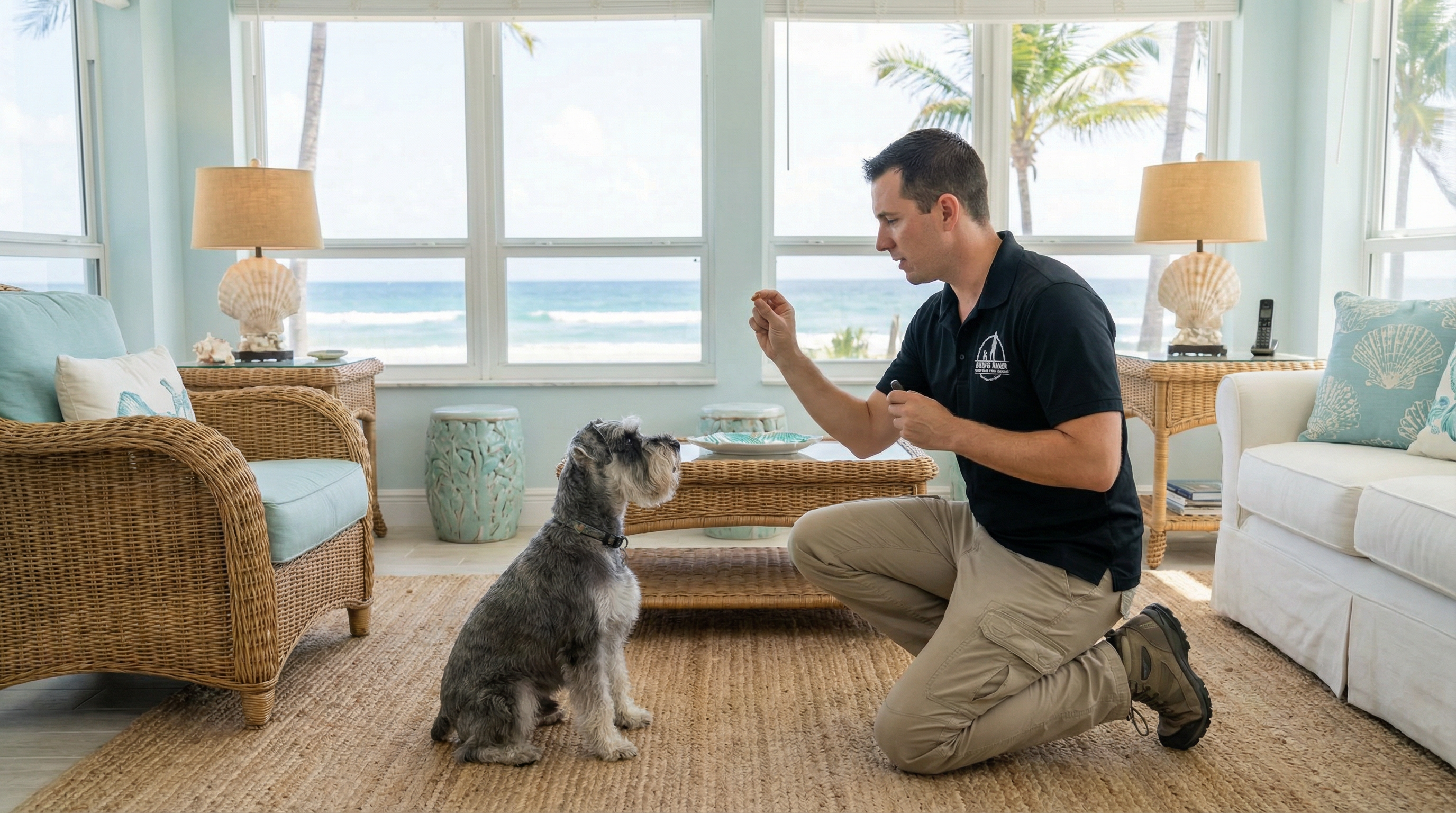 Private in-home dog training session in Lauderdale-by-the-Sea