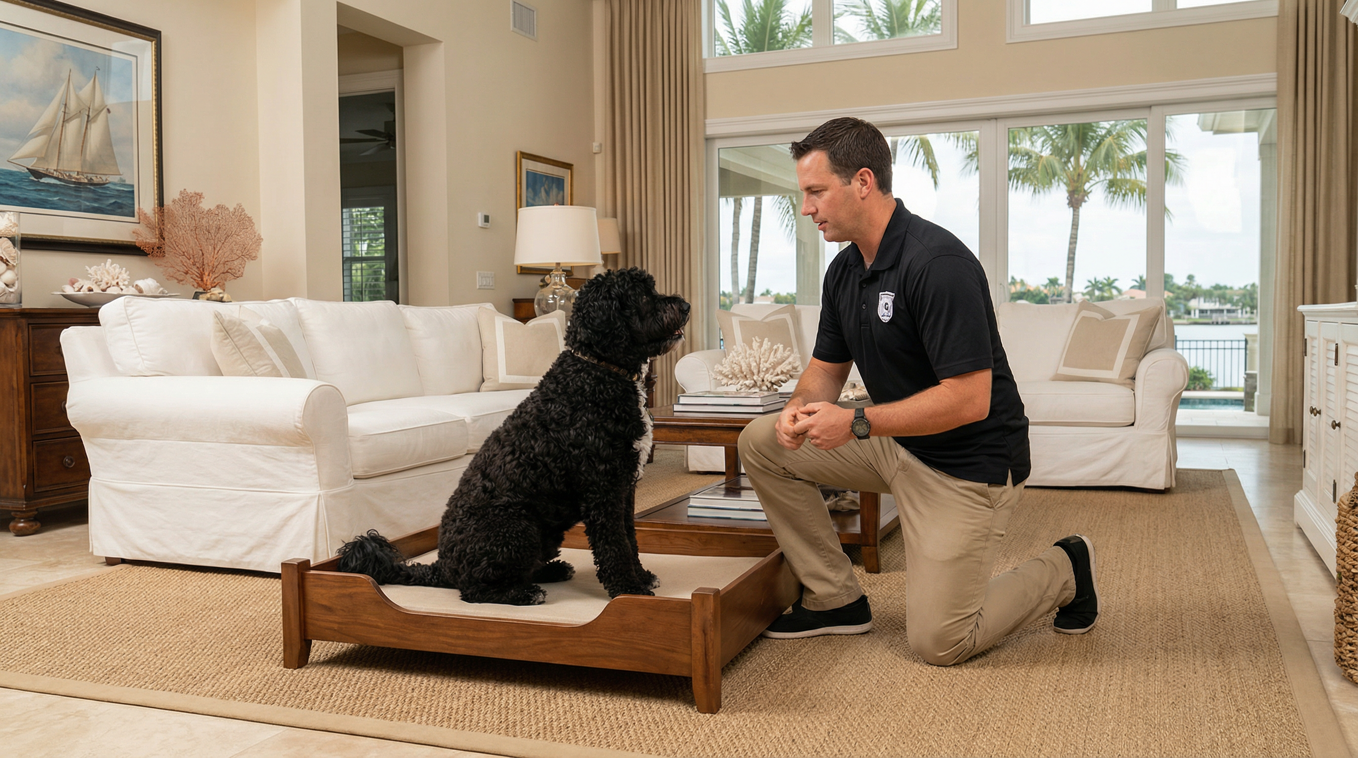 Private in-home dog training session in Lighthouse Point