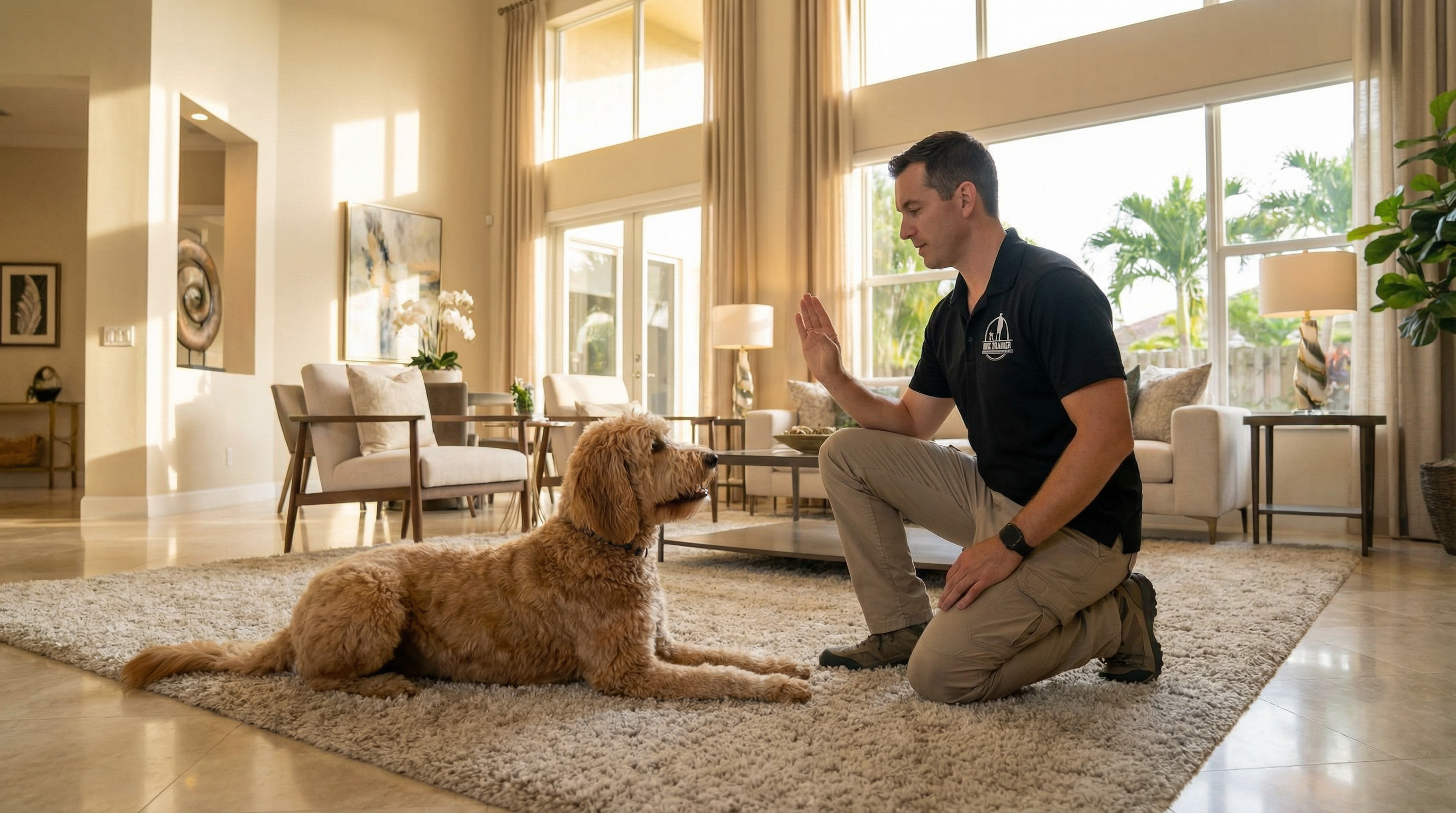 Private in-home dog training session in Parkland