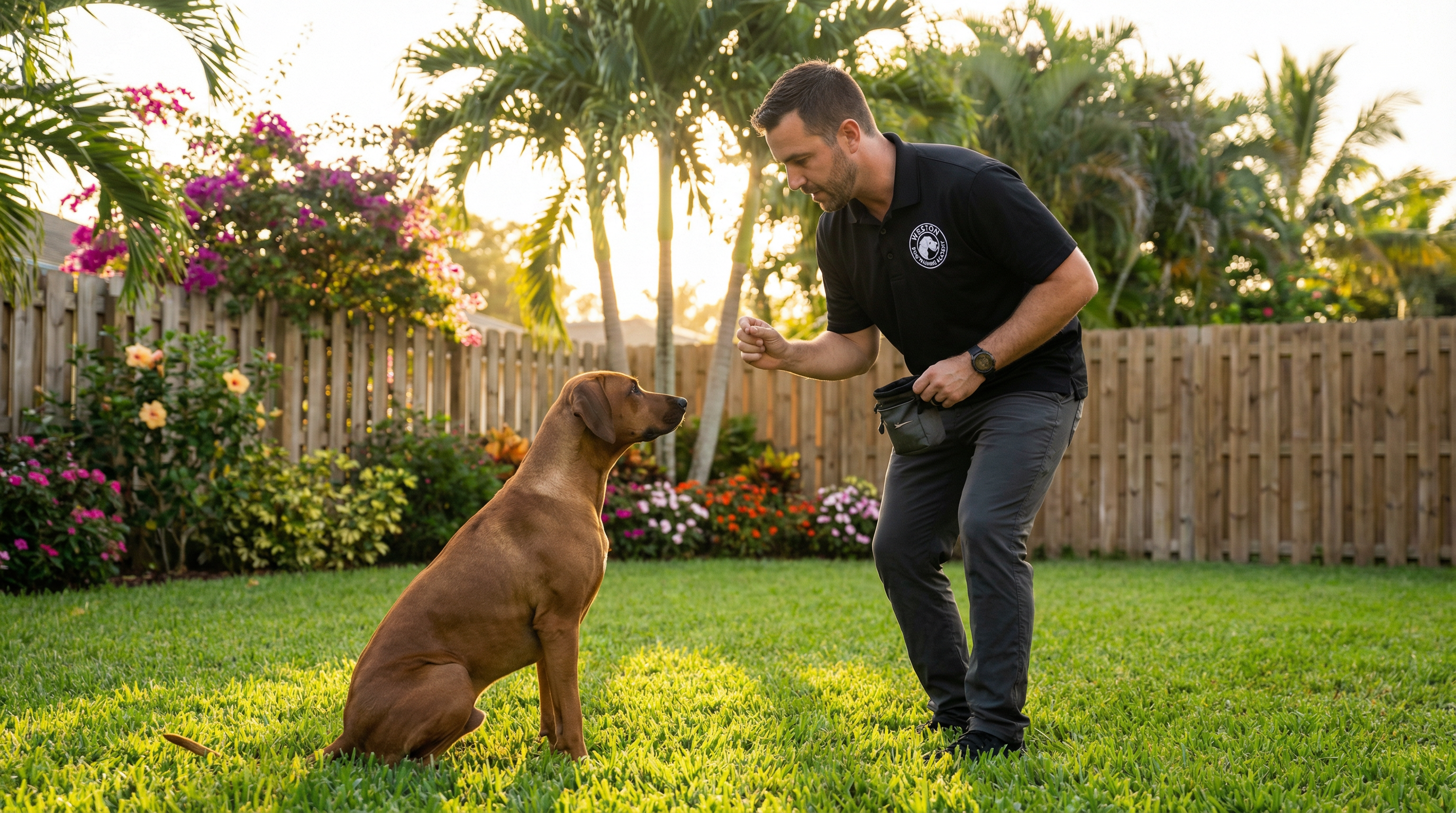 Happy dog training in Sunrise