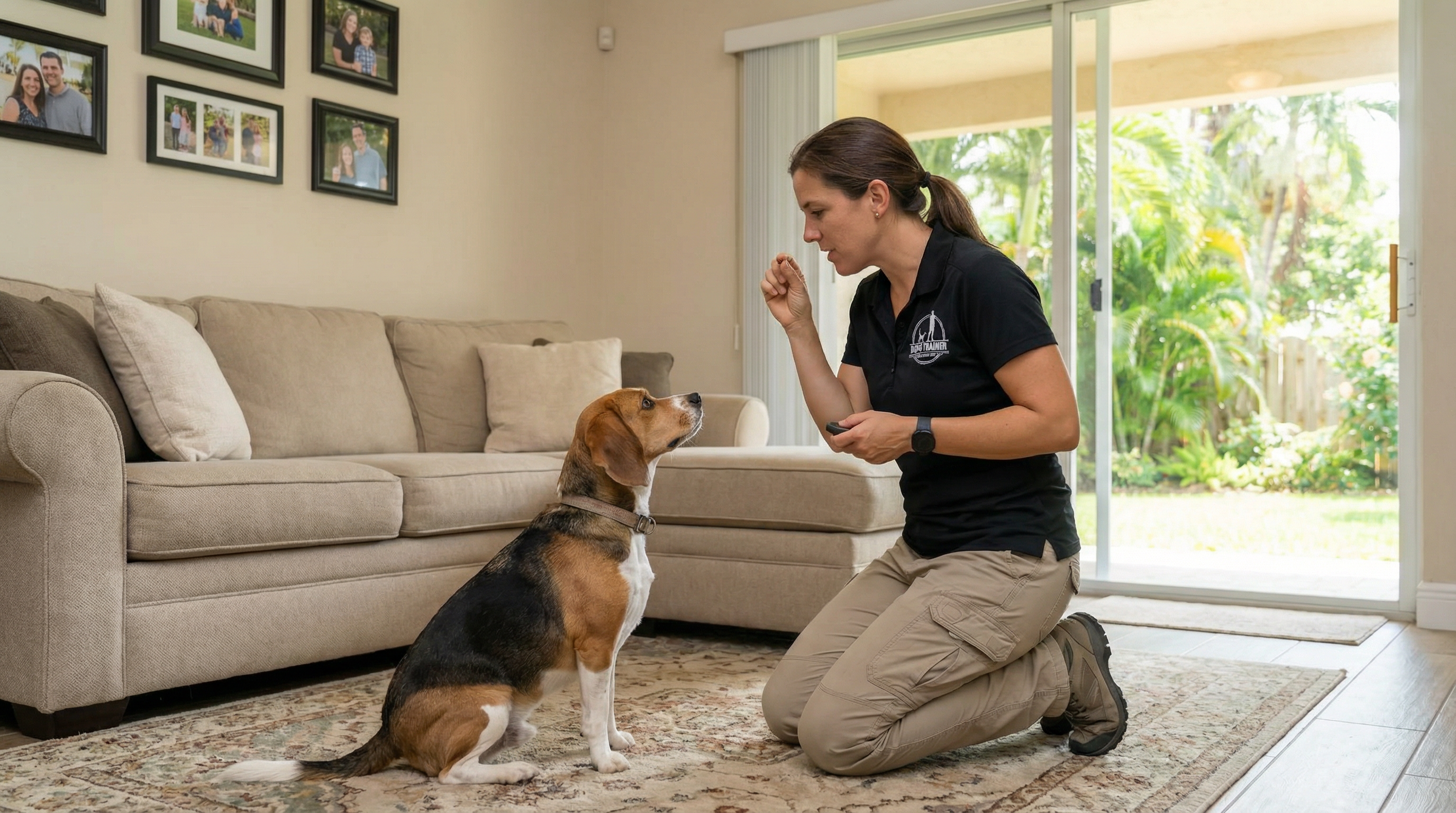 Private in-home dog training session in West Park